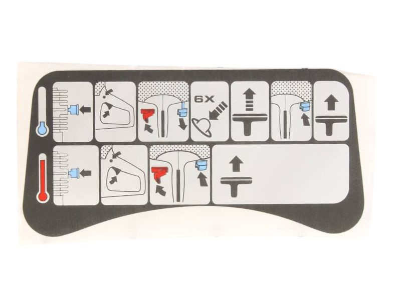 Decalcomania, motorino di avviamento, spurgo K750
