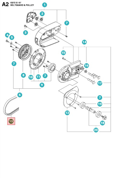 Cinghia Husqvarna K970