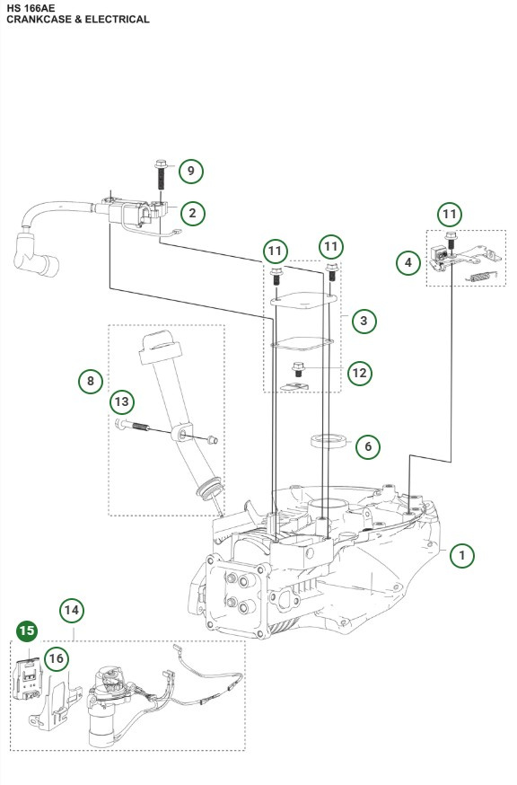 Supporto batteria Husqvarna HS166AE
