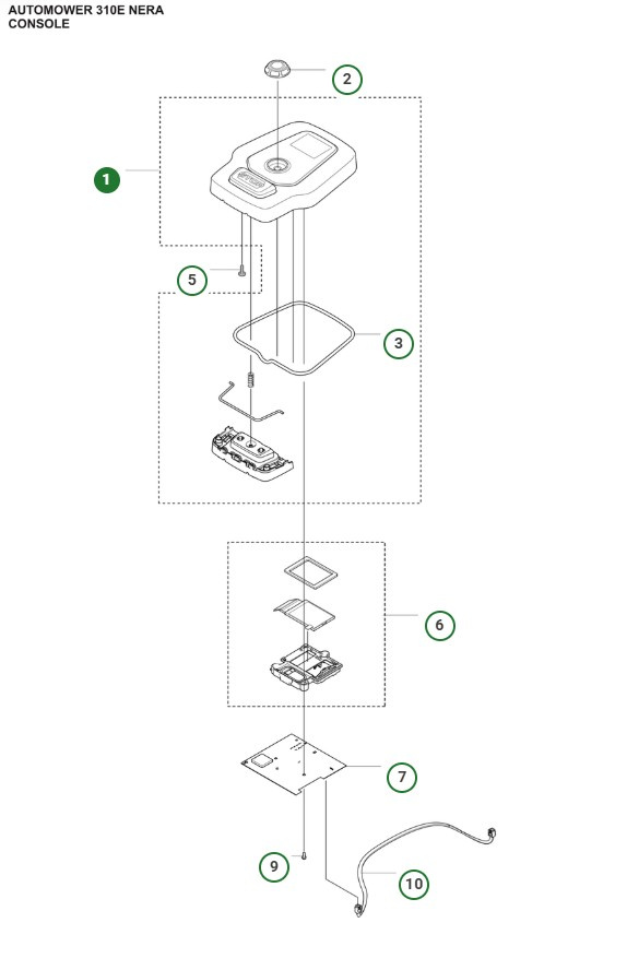 PULSANTE Stop Automower Nera