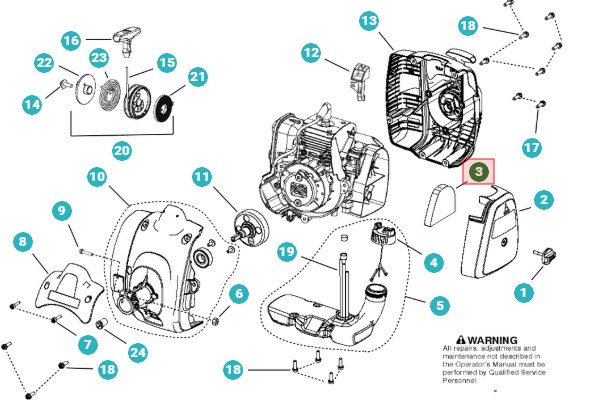 Filtro aria Husqvarna 122R, 122C, 122LK, 129R, 129C, 129LK