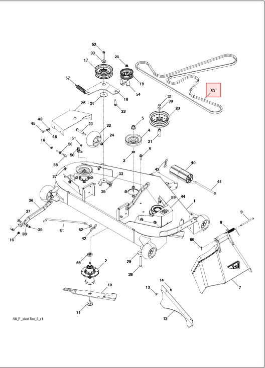 Cinghia piatto Husqvarna GT48XLS, GTH26, YT48XLS, YTH2648 ec
