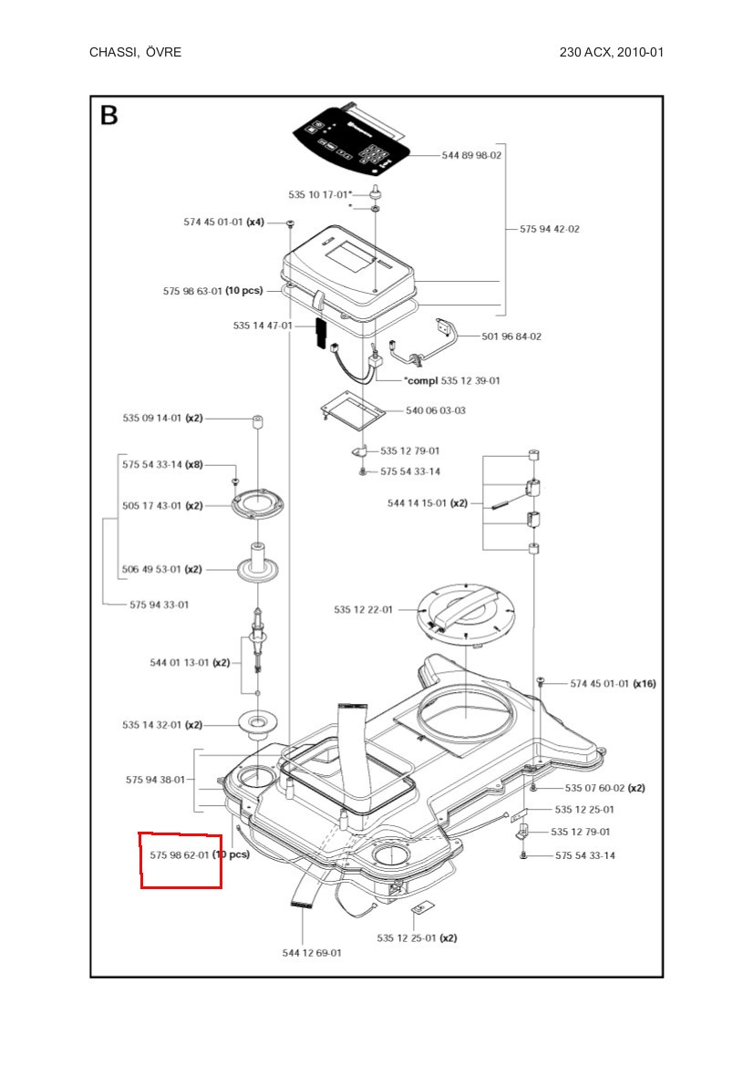 PROFILO DI TENUTA 220AC, 230, 260, 265ACX
