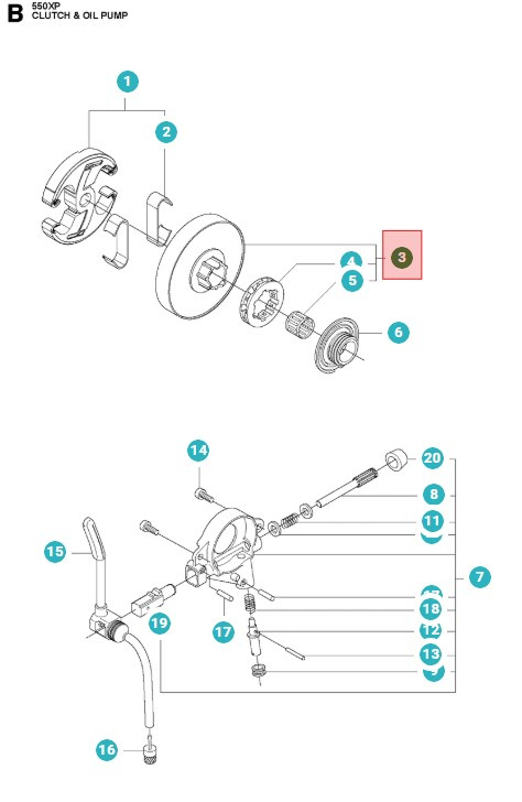 Gruppo Tamburo Frizione Cerchio .325