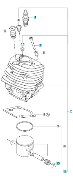 Cilindro Kpl Husqvarna 560XP, 562XP, CS2260