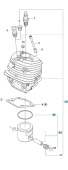 Cilindro completo con pistone Husqvarna 560XP, 562XP, CS2260 Cilindro completo con pistone Husqvarna 560XP, 562XP, CS2260