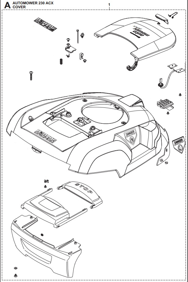 Carrozza kit complete Automower 230 ACX