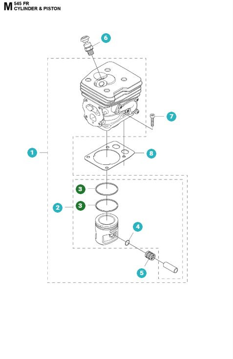 Fascia elastica 42mm Husqvarna 345FR, 545FR, 545FX, 545RX, FC/CC 2245