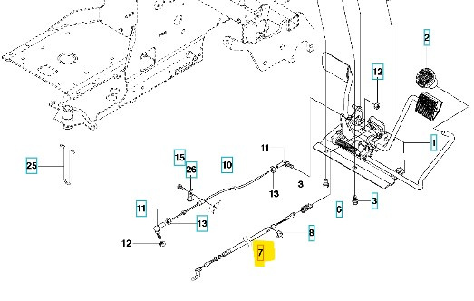 Filo del freno Rider 214T AWD, 216 AWD, 316T AWD, 316TsX AWD