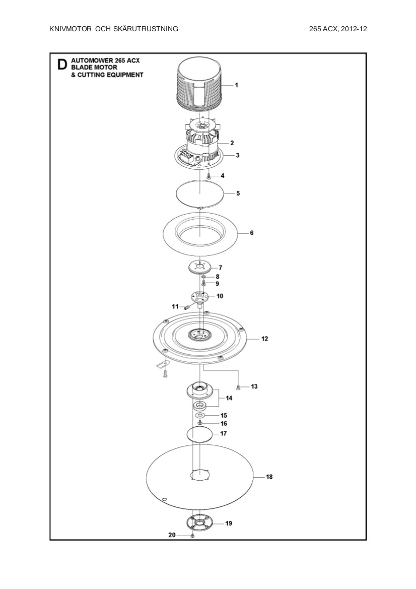 Kit cuscinetti, 260, 265Acx