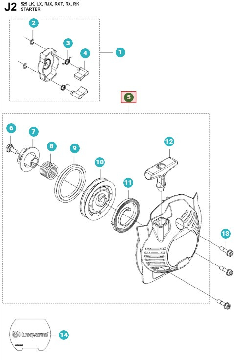 Avviatore 525RX, 525LK, 525LX, 525HE3, 525HE4