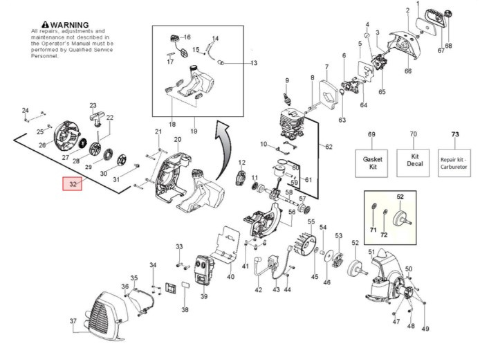Avviatore Husqvarna 128R, 128C, 128L