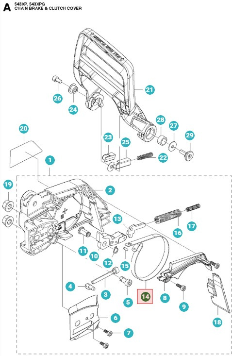 Fascia Freno Husqvarna 543XP