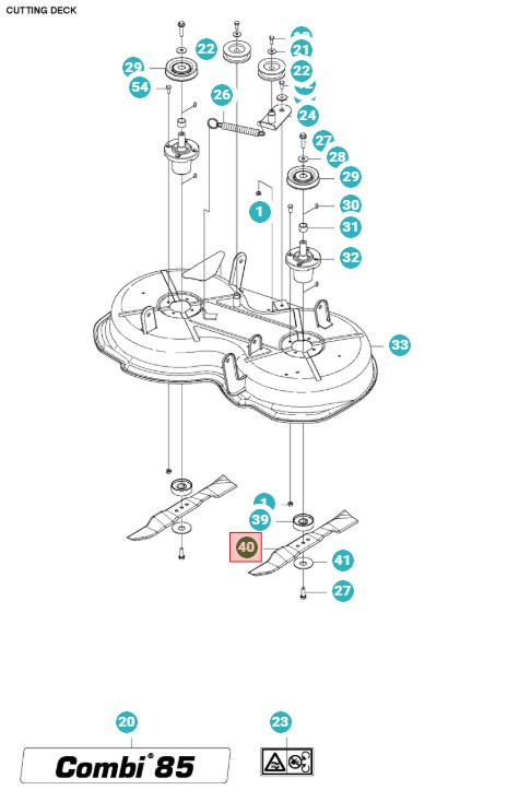 Lama Husqvarna Combi 85 Rider 111B, 112C, FR2312MA