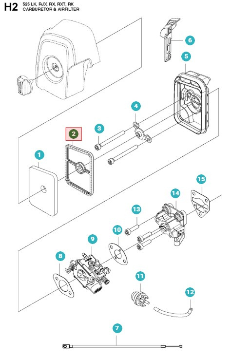 Filtro aria 525RX, 525RXT, 525LK, 325HE3, 325HE4, 525P5S