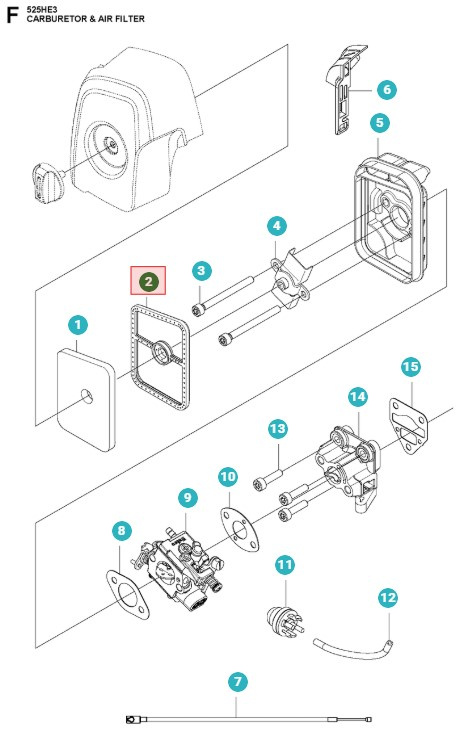 Filtro aria 525RX, 525RXT, 525LK, 325HE3, 325HE4, 525P5S