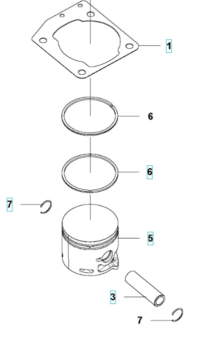 Pistone Husqvarna 543XP, 543XPG