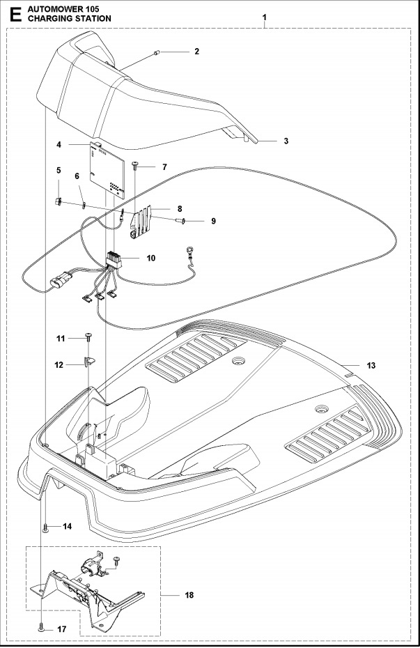 TELAIO Stazione di ricarica Automower 105 & Gardena