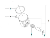 Pistone Completo 545, 545G Mark II, 550XP, 550XPG Mark II Pistone Completo 545, 545G Mark II, 550XP, 550XPG Mark II