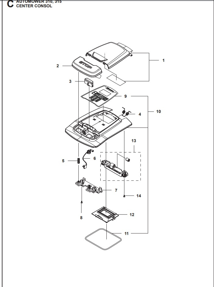 TASTIERA 2.1 Display Automower 310