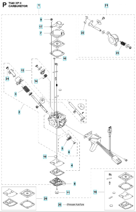 Carburatore,Kit Husqvarna T540XP II