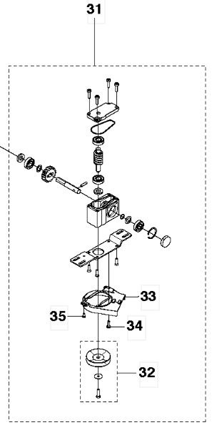 Ingranaggio a vite senza fine con protezione