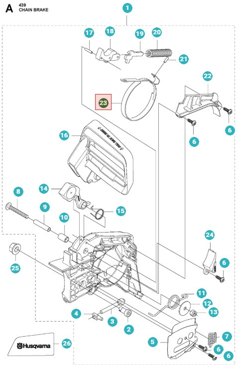Fascia Freno Husqvarna 439, T435