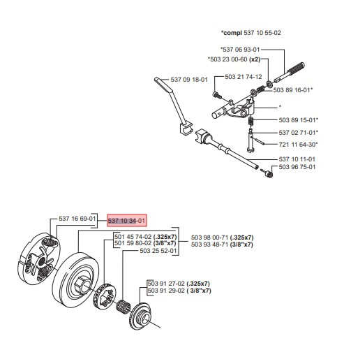 Frizione Husqvarna 357XP