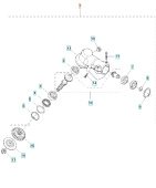 Gruppo scatola ingranaggi 343F, 545F, 545FX, FC2145, FC2245 Gruppo scatola ingranaggi 343F, 545F, 545FX, FC2145, FC2245