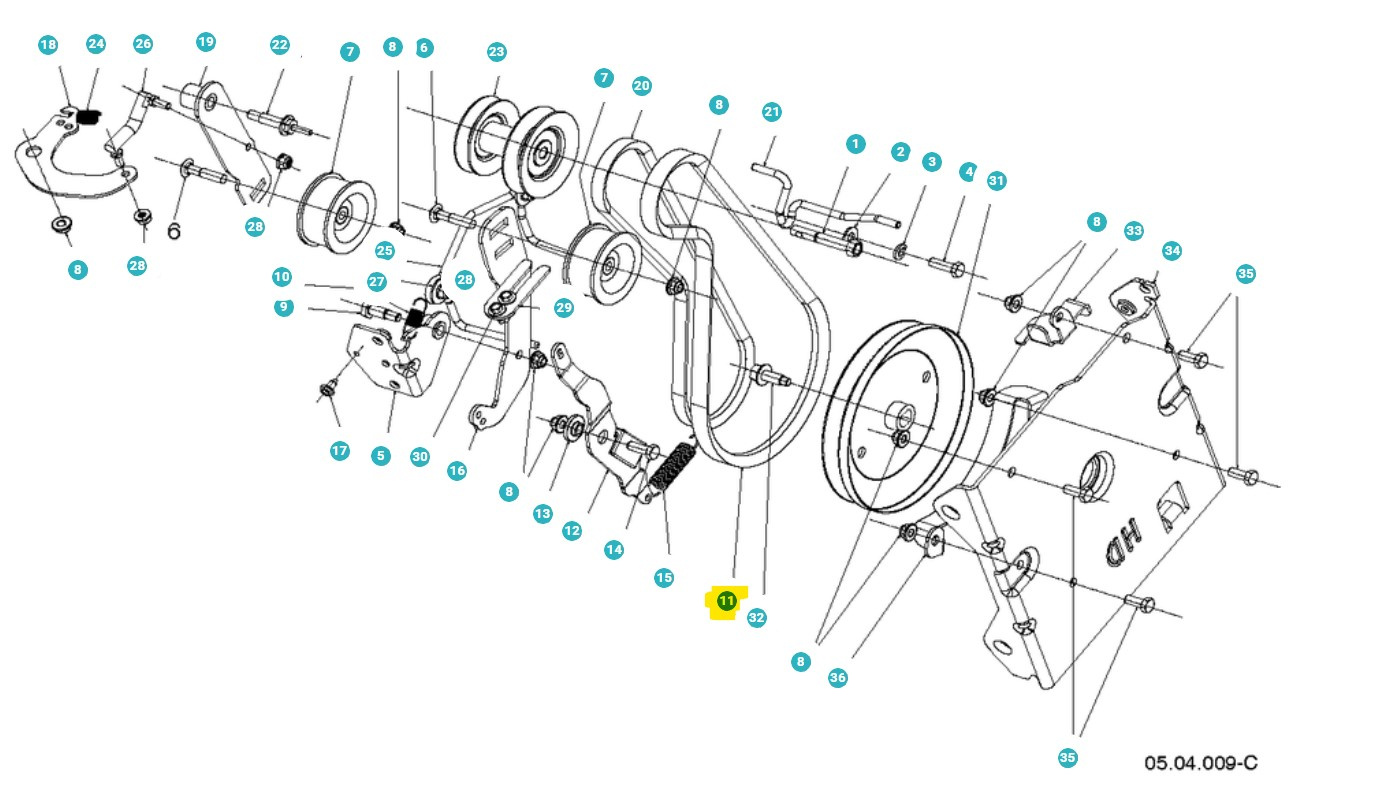 Cinghia ST327, ST330, ST424, ST427, ST430