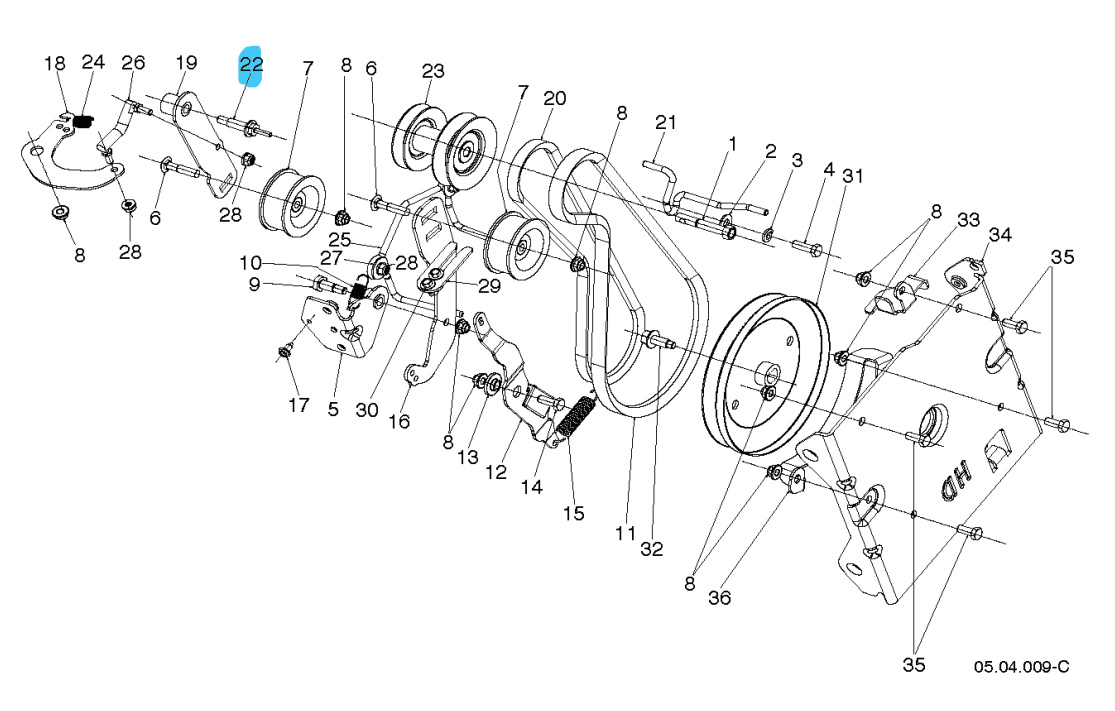 Cintura guida, vite a spalla 5892908-01