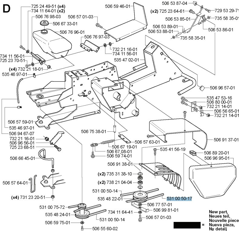 Cinghia Husqvarna Rider Combi 103
