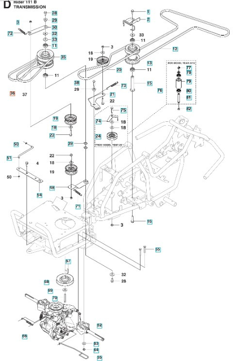 Cinghia R111B, Jonsered FR2312 MA