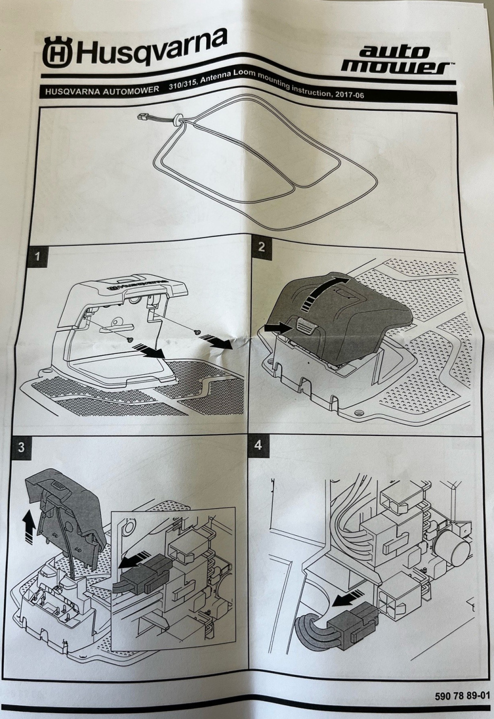 Piastra di ricarica dell'antenna Automower 310, 315, 315X