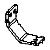 Guida per binario a staffa in zinco nero Guida per binario a staffa in zinco nero