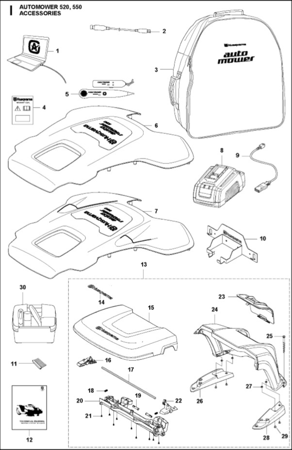Carrozza kit, Top Cover, Grey