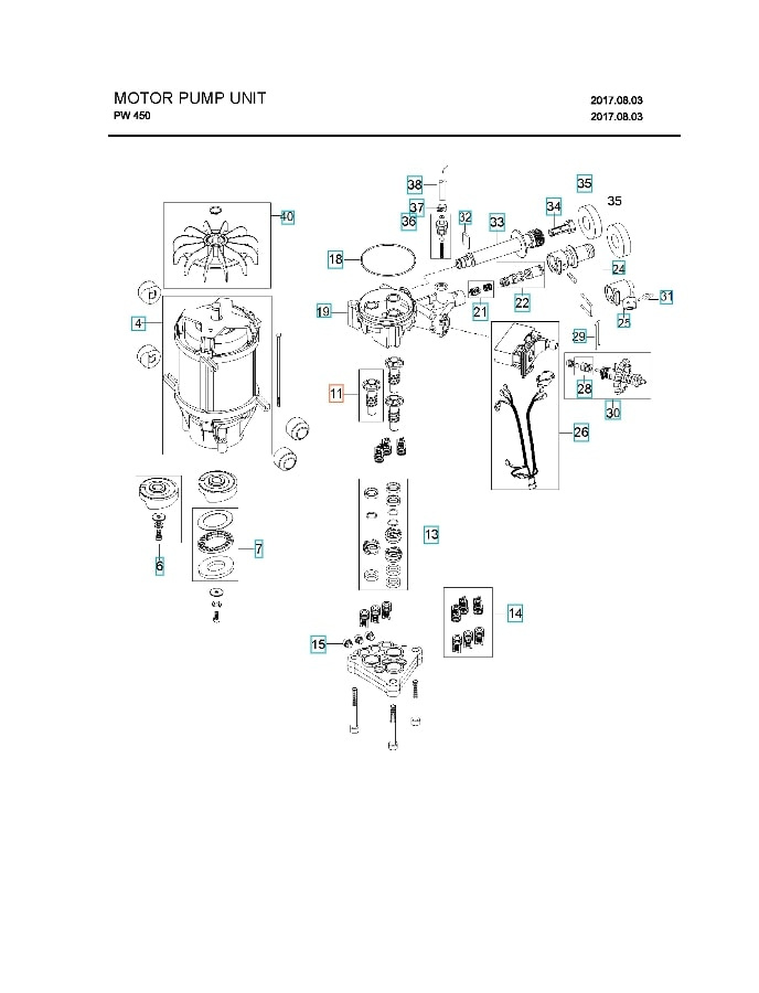 Pistone Corda Inossidabile, Kit 5926176-79