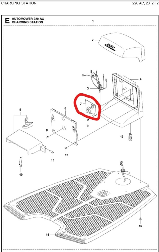 CIRCUITO STAMPATO Stazione di ricarica 220AC, 230ACX, 260ACX, 265ACX