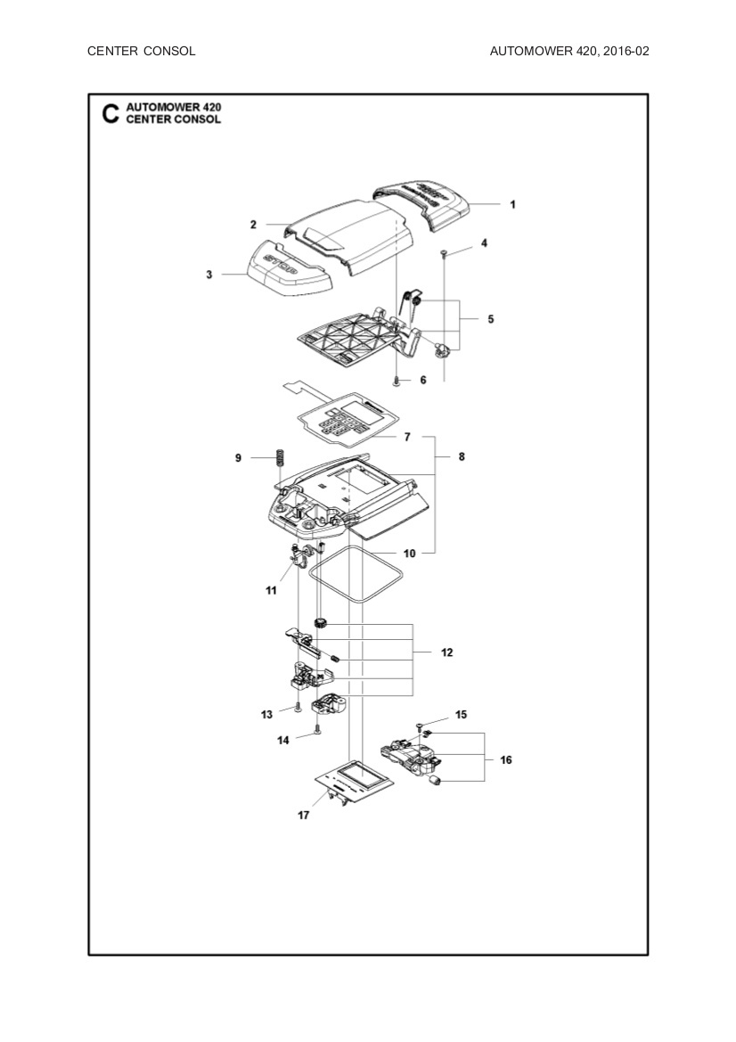 Display CIRCUITO STAMPATO Automower 420, 430X, 440, 450X (2019-)