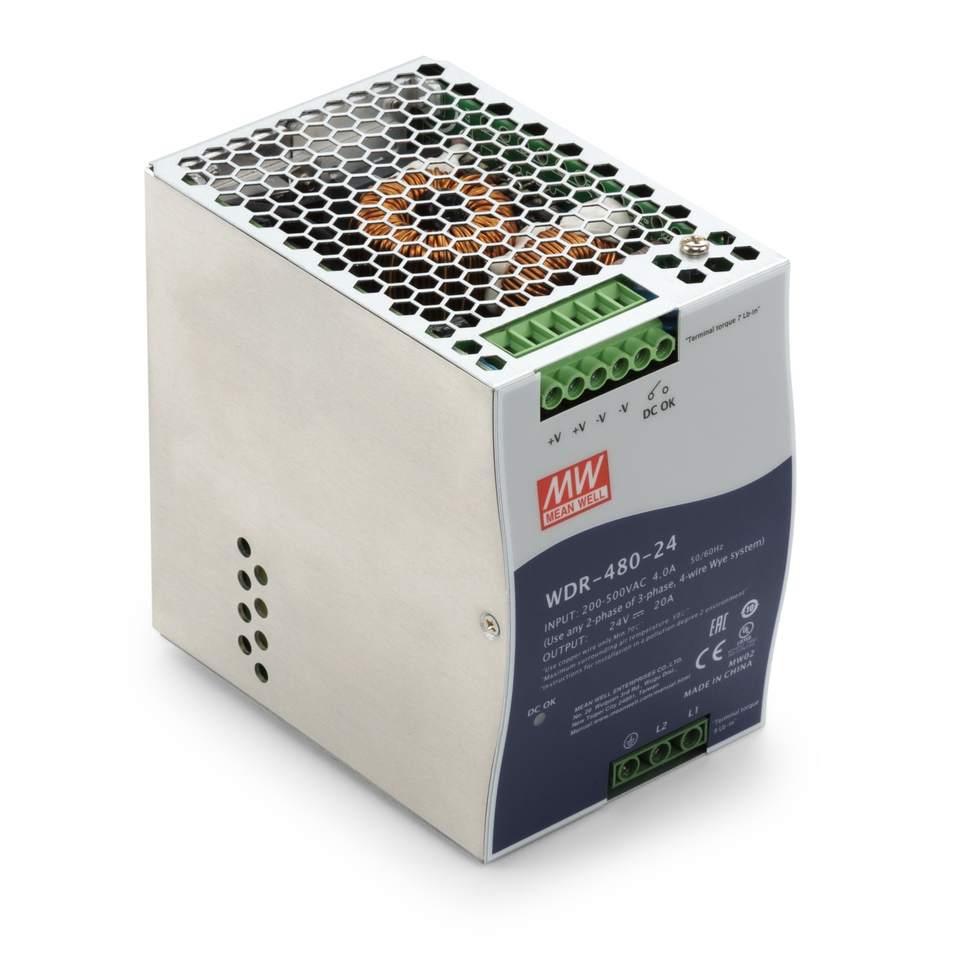 Alimentatore 24 V CC 20 A, 1