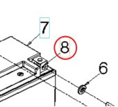 Dado quadrato M6 11X8.5 Zpb
