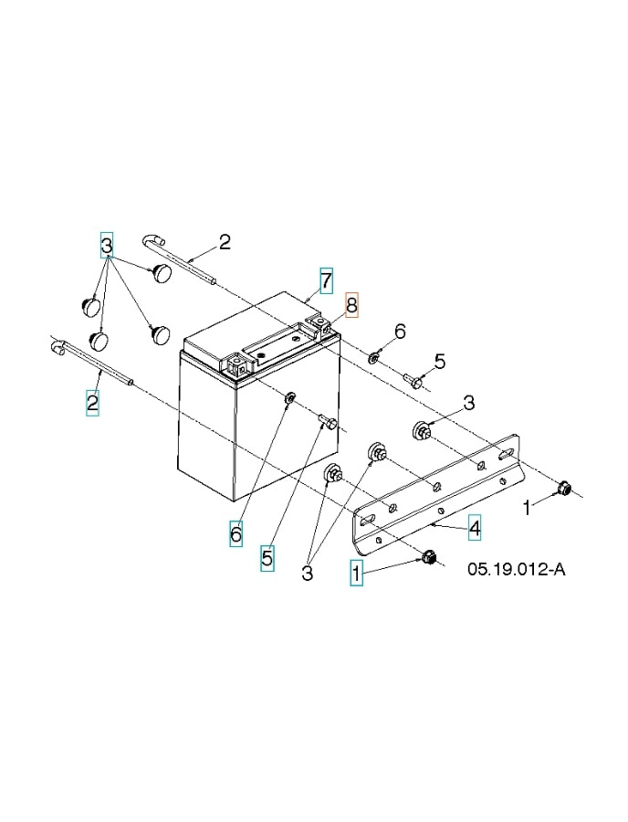 Dado quadrato M6 11X8.5 Zpb