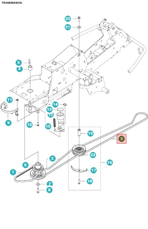 Cinghia Husqvarna R214T, R213C, R216, R216T AWD