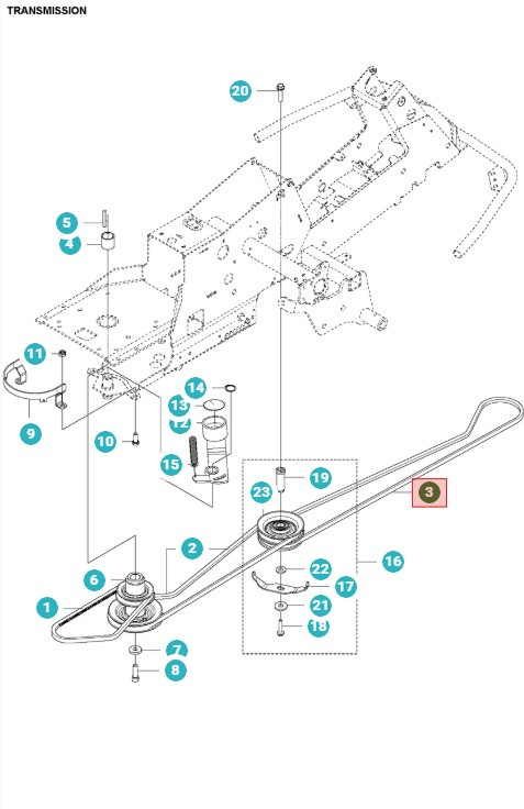 Kit cintura Rider 316, 318 320, 15V2, FR 2216