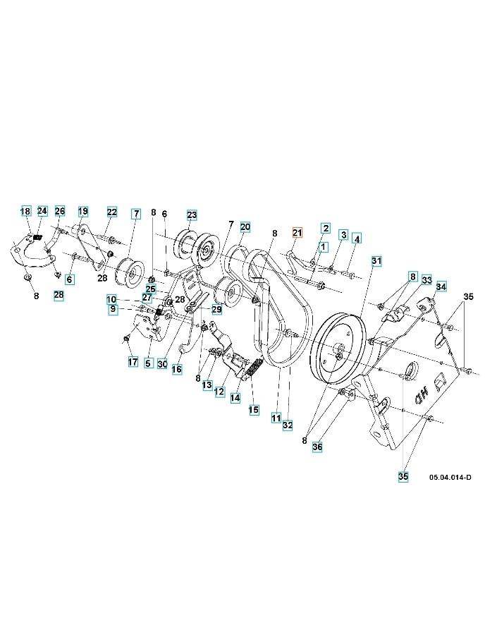 Cinghia di guida - 4L Hydro, 5L Impe