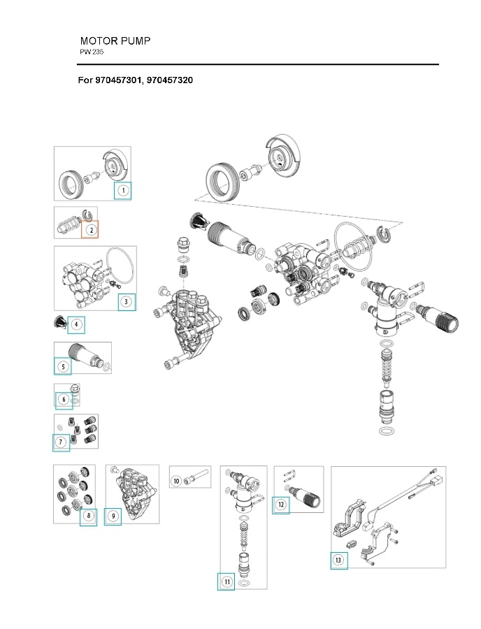 Kit Pistone Pompa Dia 10 5986841-31