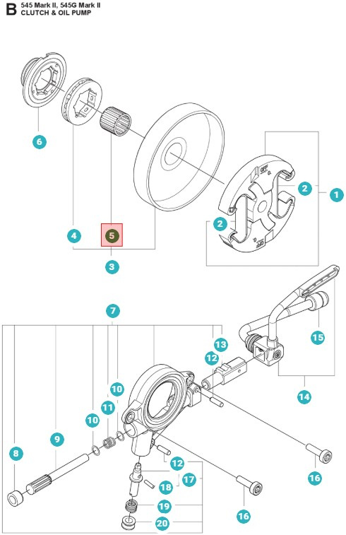 Cuscinetto Ad Aghi 345, 350, 545 Mark II, 550XP Mark II, 560XP Mark II