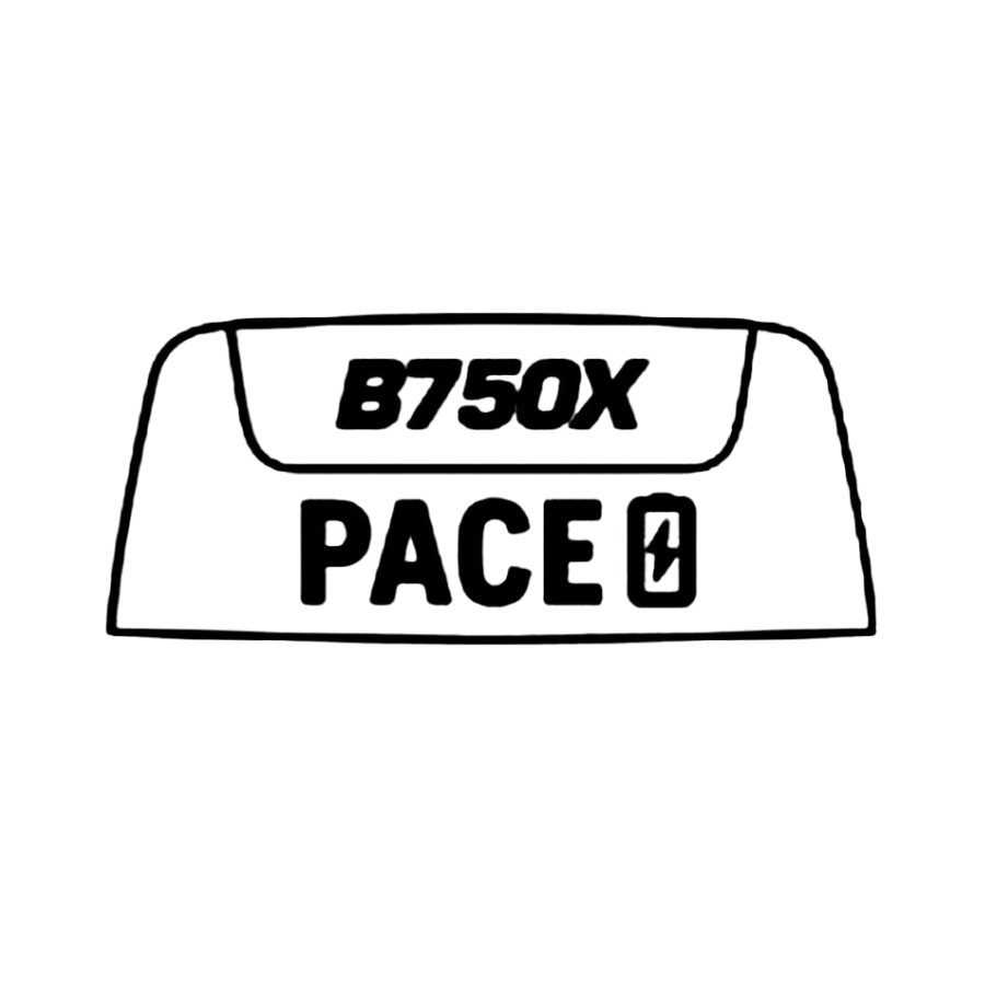 Etichetta con logo Pace B750X 5997135-02
