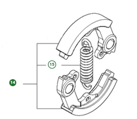 Frizione Husqvarna 143R II, 541RS, 541RST
