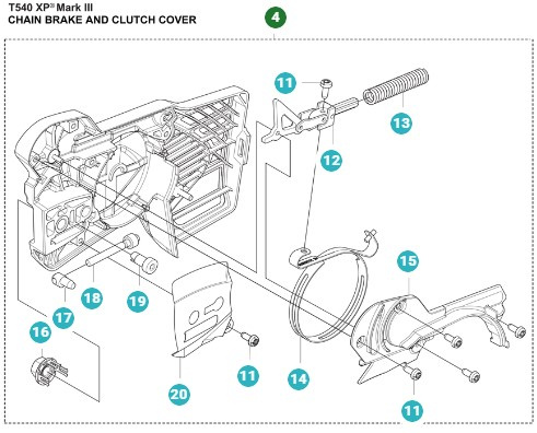 Coperchio Frizione Completo 540XP Mark III, T540XP Mark III